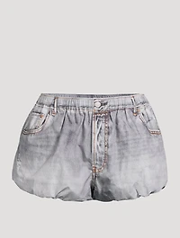 Trompe L'œil Bubble-Hem Shorts