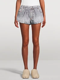 Trompe L'œil Bubble-Hem Shorts