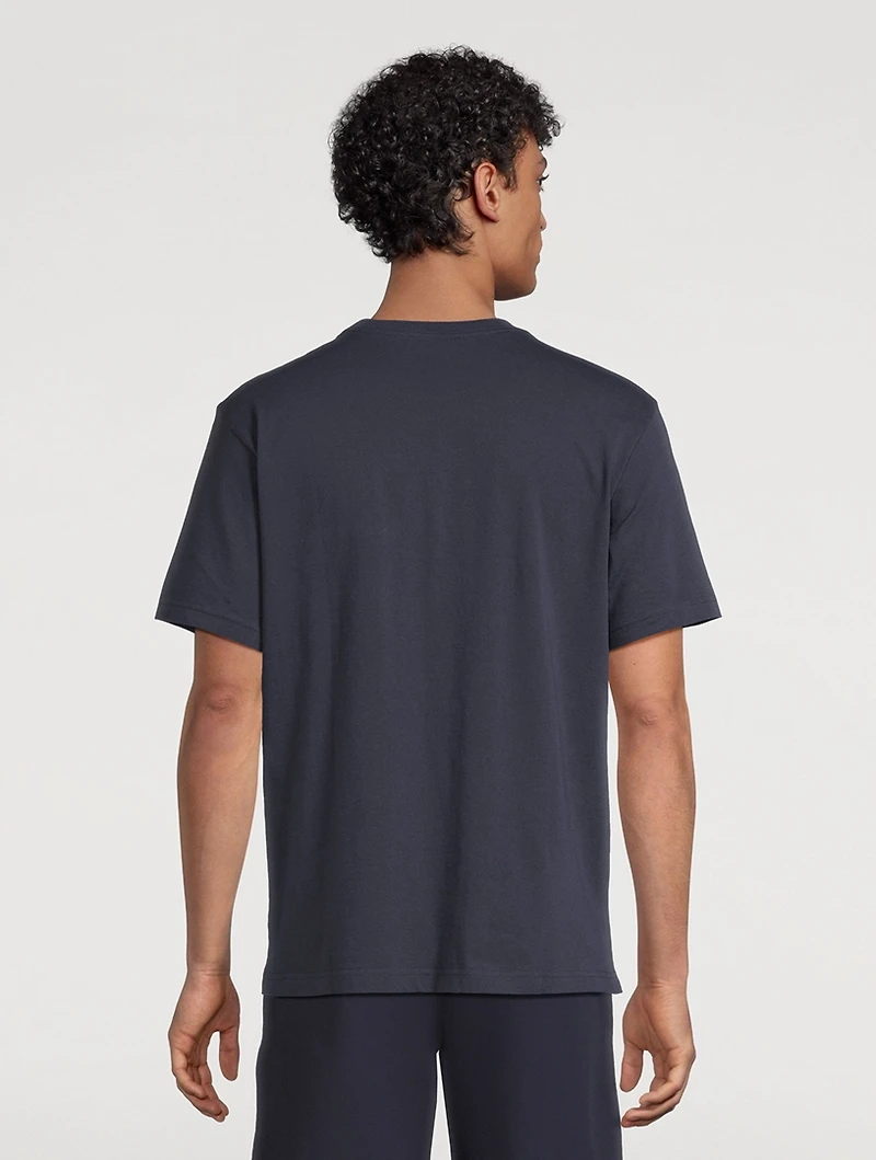 Rosa Clube de Praia Embroidered T-Shirt