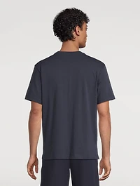 Rosa Clube de Praia Embroidered T-Shirt