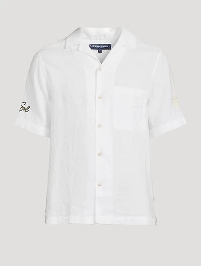Alves Linen Embroidered Camp Shirt
