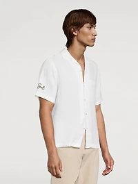 Alves Linen Embroidered Camp Shirt