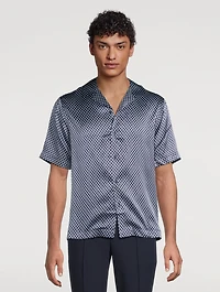 Roberto Silk Printed Camp Shirt