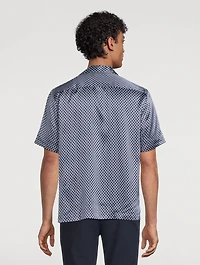 Roberto Silk Printed Camp Shirt
