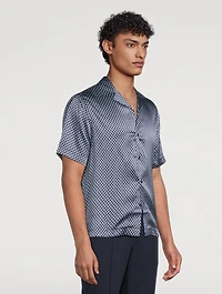 Roberto Silk Printed Camp Shirt