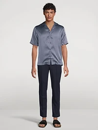 Roberto Silk Printed Camp Shirt
