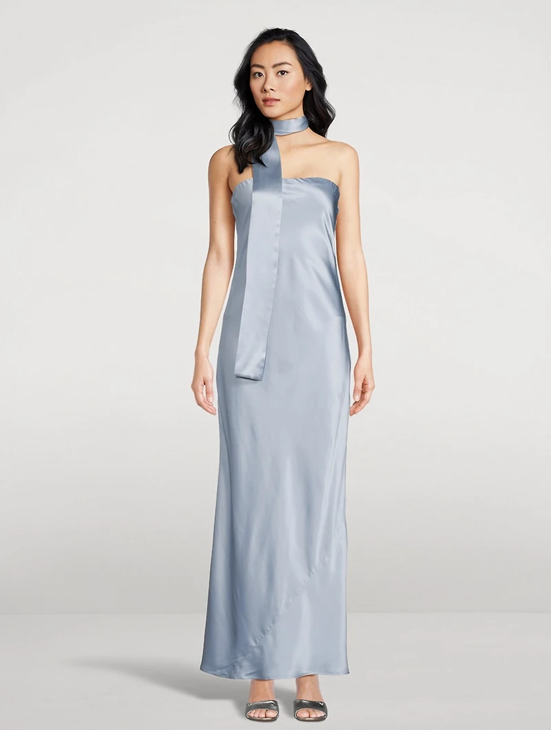 Oren Strapless Silk Gown