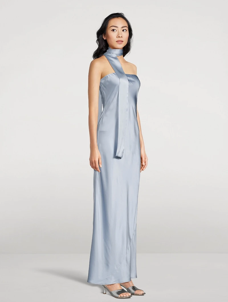 Oren Strapless Silk Gown