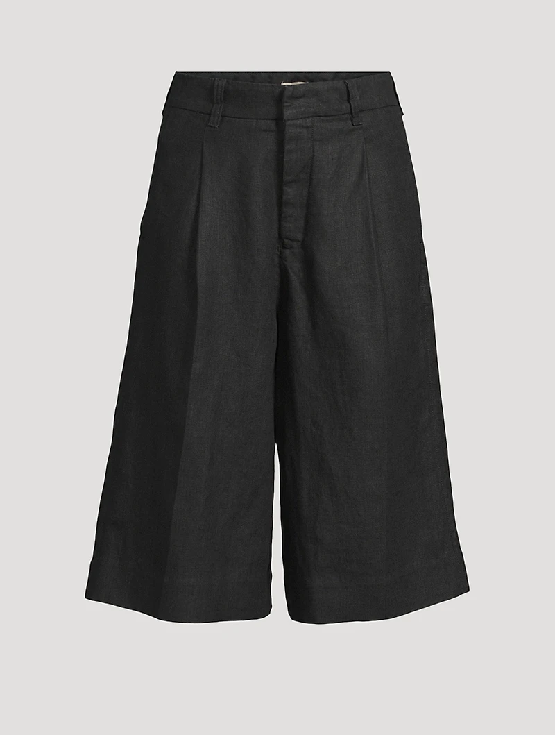 Hepburn Linen Bermuda Shorts