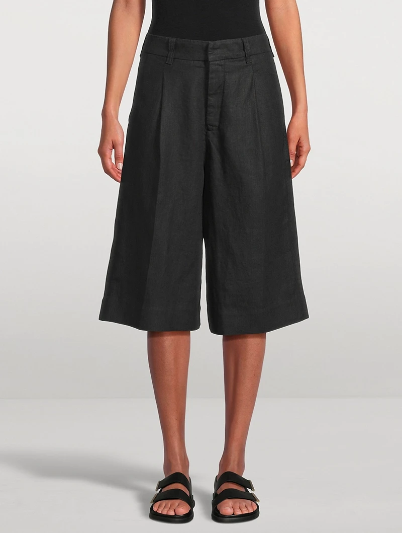 Hepburn Linen Bermuda Shorts