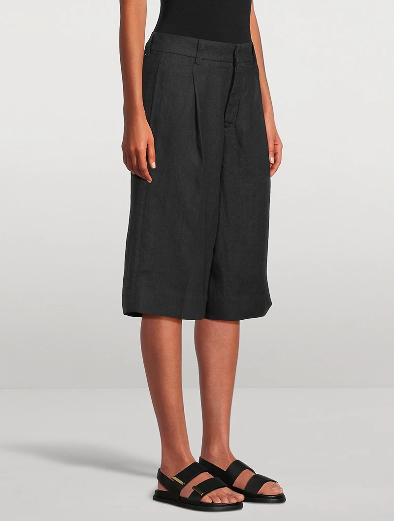 Hepburn Linen Bermuda Shorts