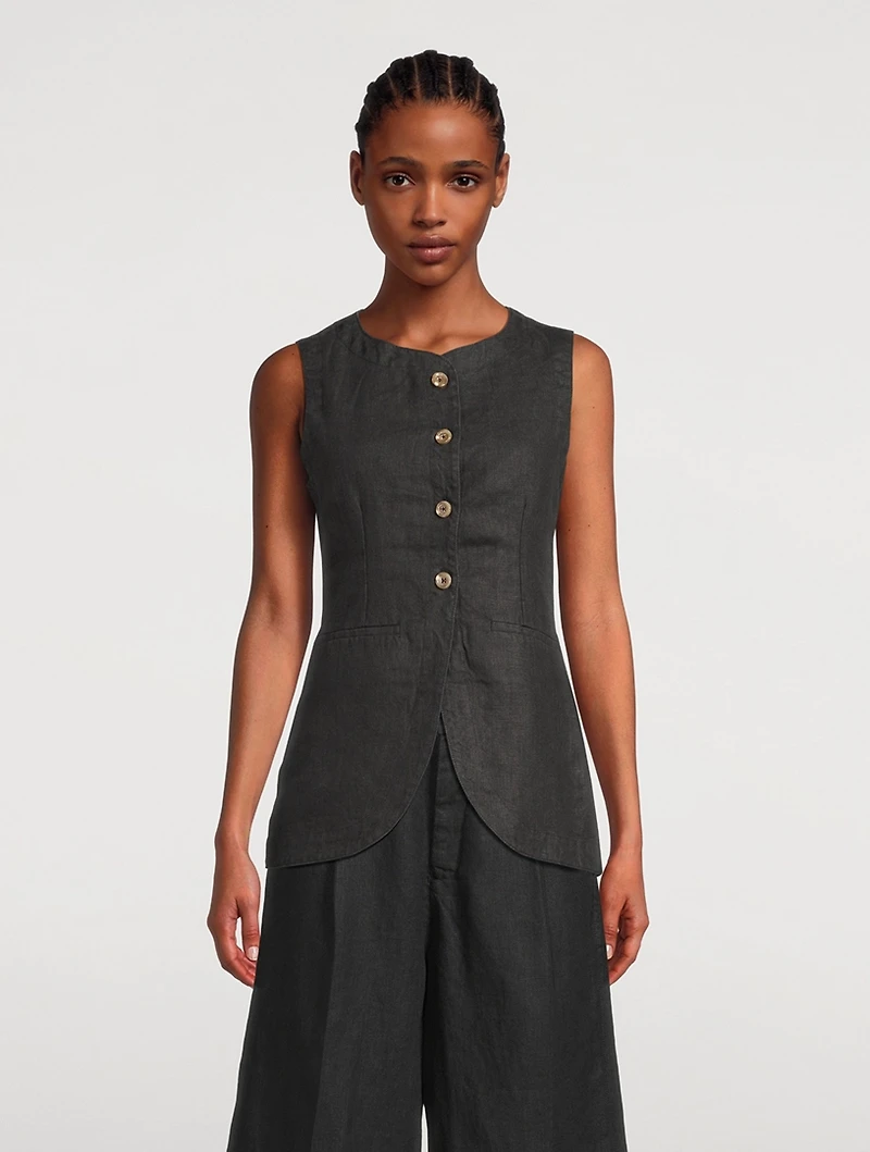 Amalie Linen Vest