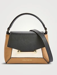 Nano Mosaic Leather Top Handle Bag