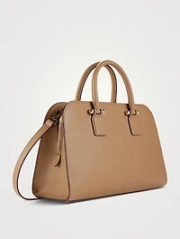 Midi Georgia Leather Tote Bag