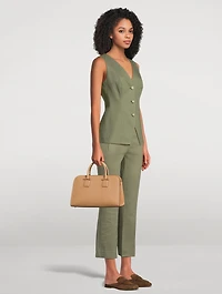 Midi Georgia Leather Tote Bag