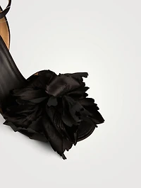 Ghilly Floral-Embellished Satin Sandals