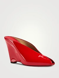 Alicia Patent Leather Wedge Mules