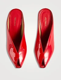 Alicia Patent Leather Wedge Mules