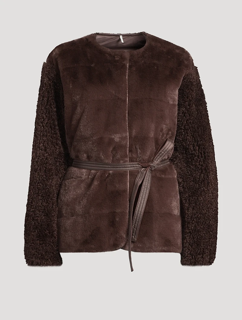 Jouillat Faux Fur Down Jacket