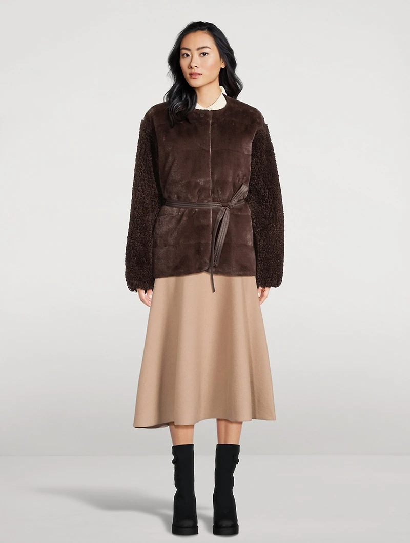 Jouillat Faux Fur Down Jacket