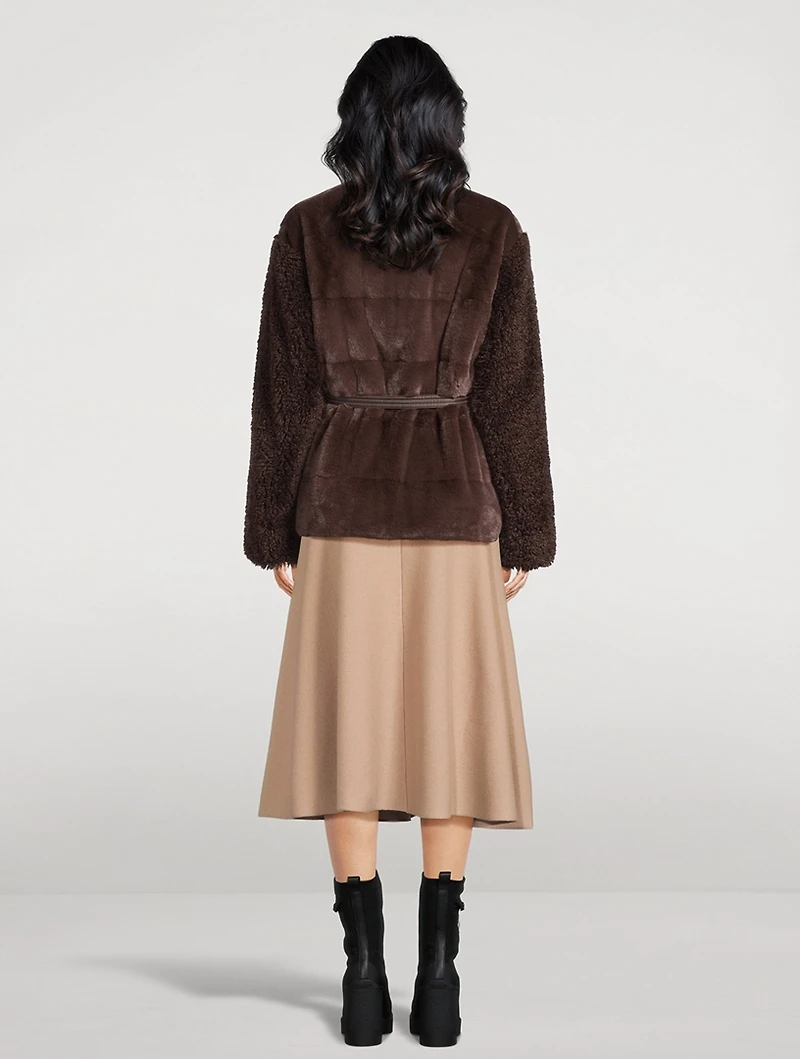 Jouillat Faux Fur Down Jacket