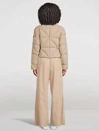 Keros Down Jacket Plaid Print