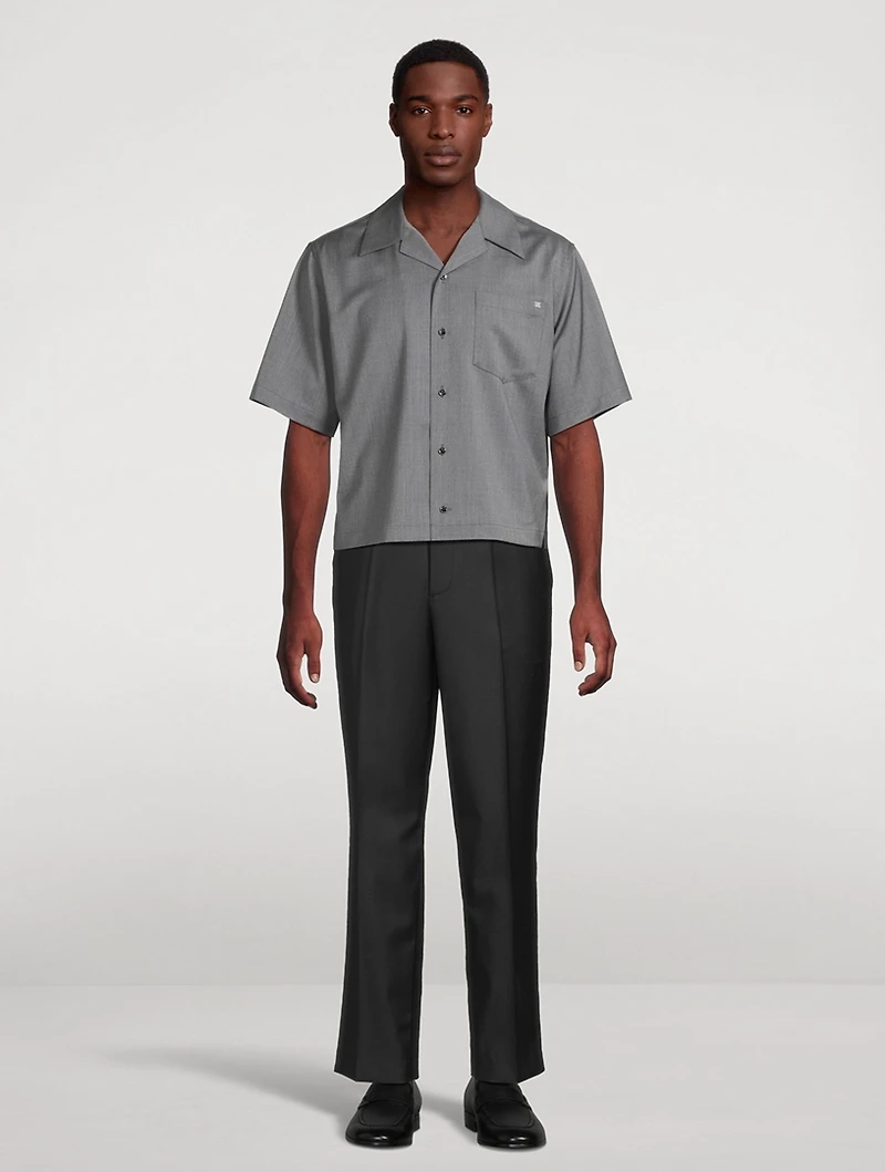 Wool Tapered Trousers