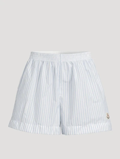 Nylon Shorts Striped Print