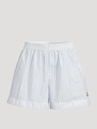 Nylon Shorts Striped Print