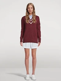 Nylon Shorts Striped Print