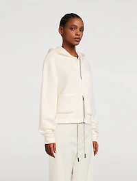 Knit Accent Zip Hoodie