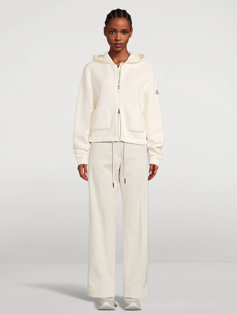 Knit Accent Zip Hoodie