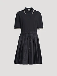 Mixed-Media Polo Dress