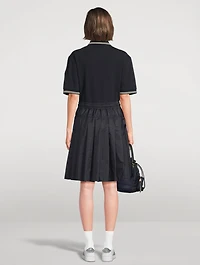 Mixed-Media Polo Dress