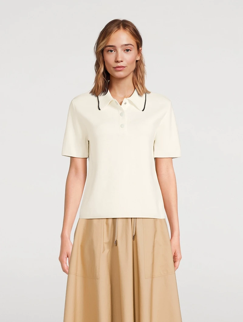 Cotton Knit Polo Shirt