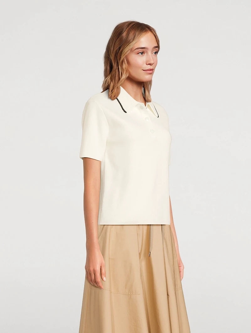 Cotton Knit Polo Shirt