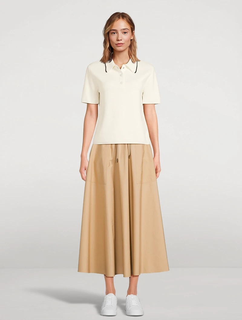 Cotton Knit Polo Shirt