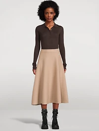 Ribbed Wool Polo Shirt