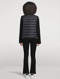 Bouclé Down Cardigan