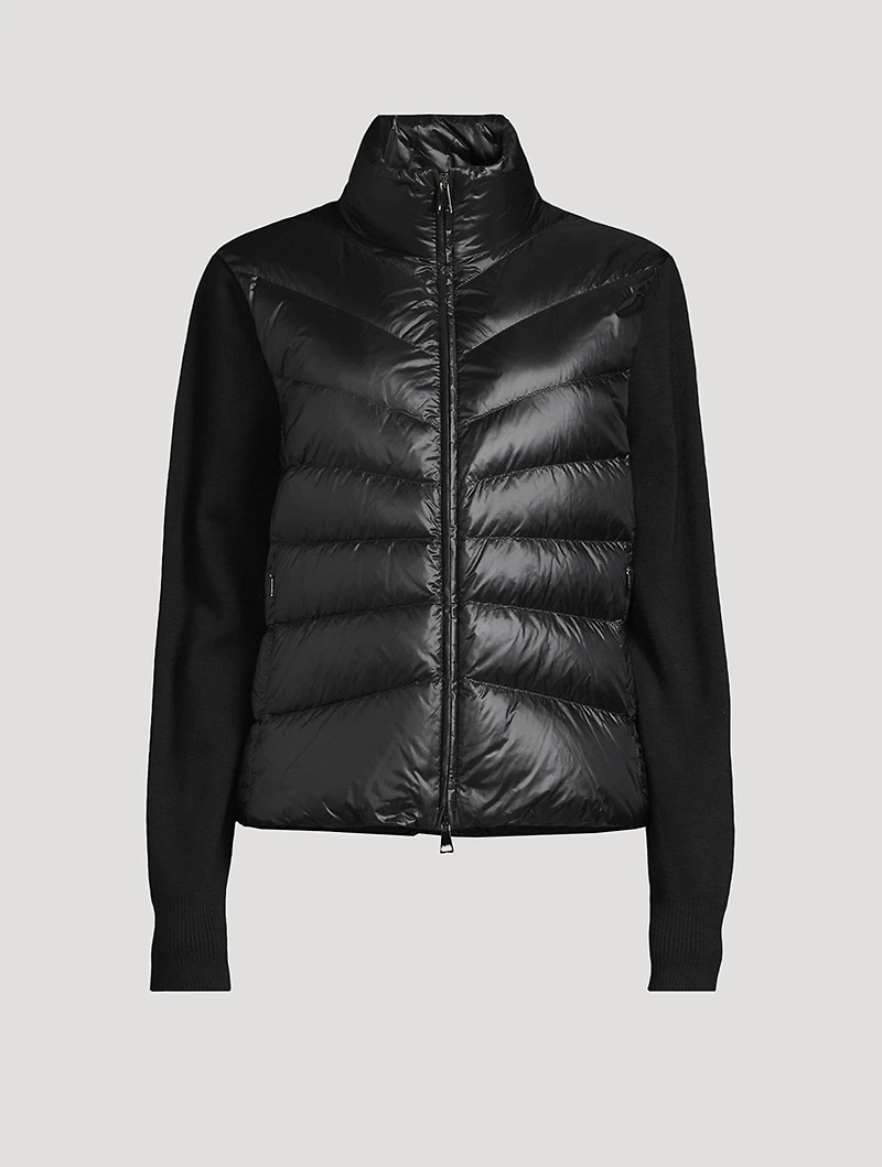 Padded Wool Down Cardigan