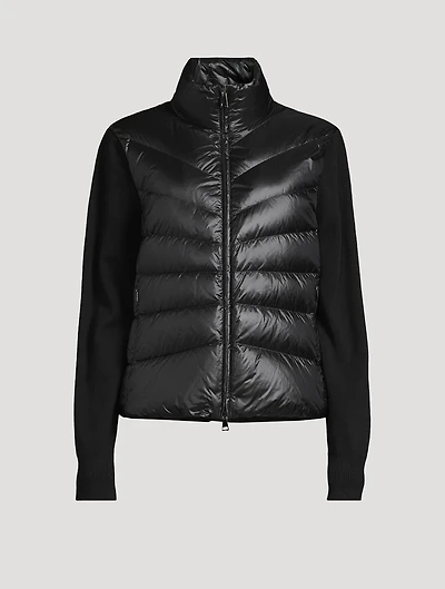 Padded Wool Down Cardigan