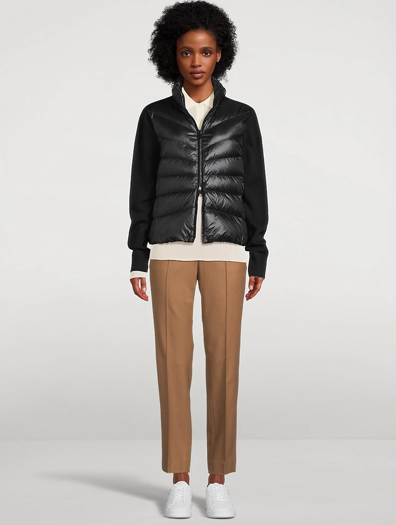Padded Wool Down Cardigan