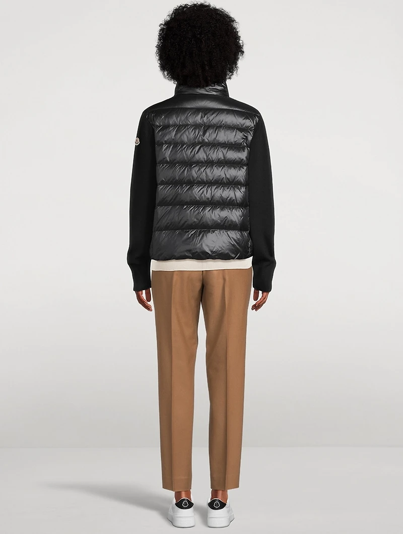 Padded Wool Down Cardigan