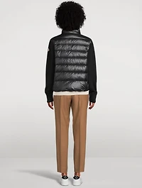Padded Wool Down Cardigan