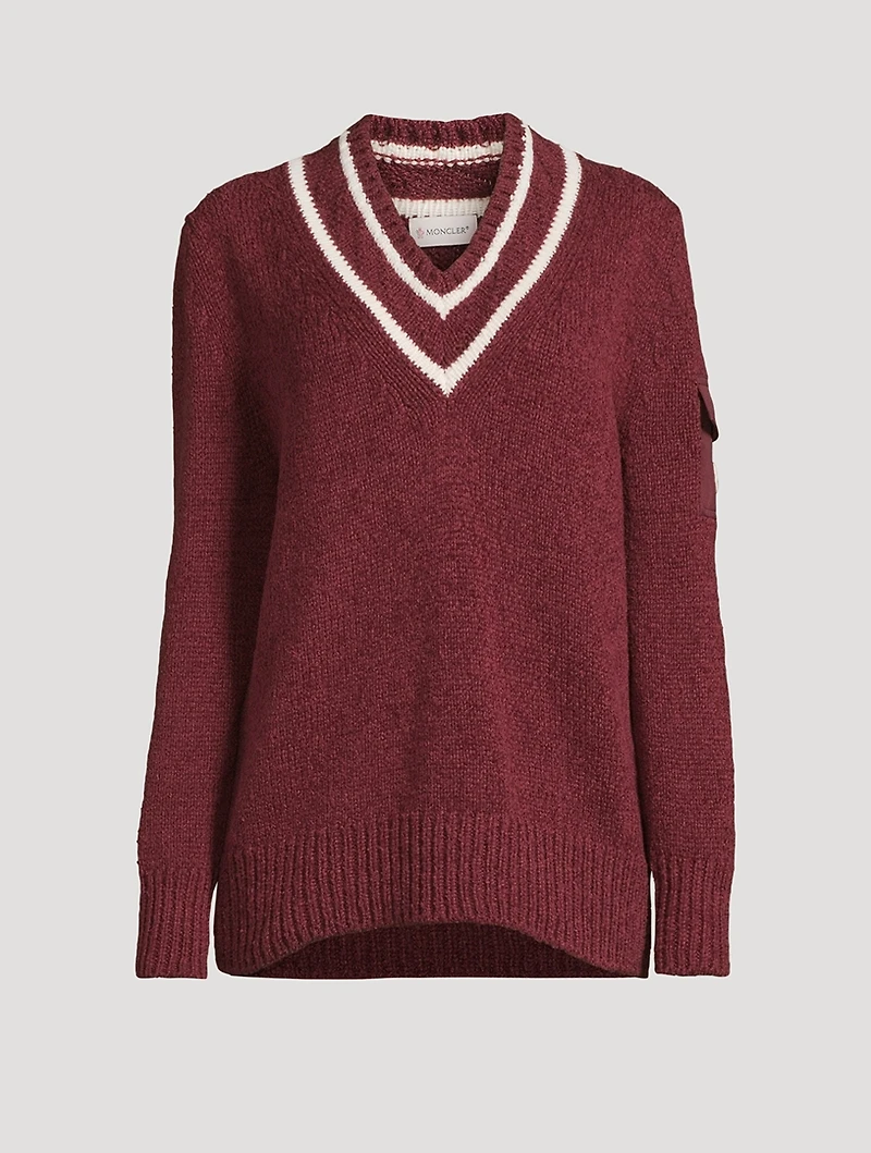 Wool-Blend Padded Sweater