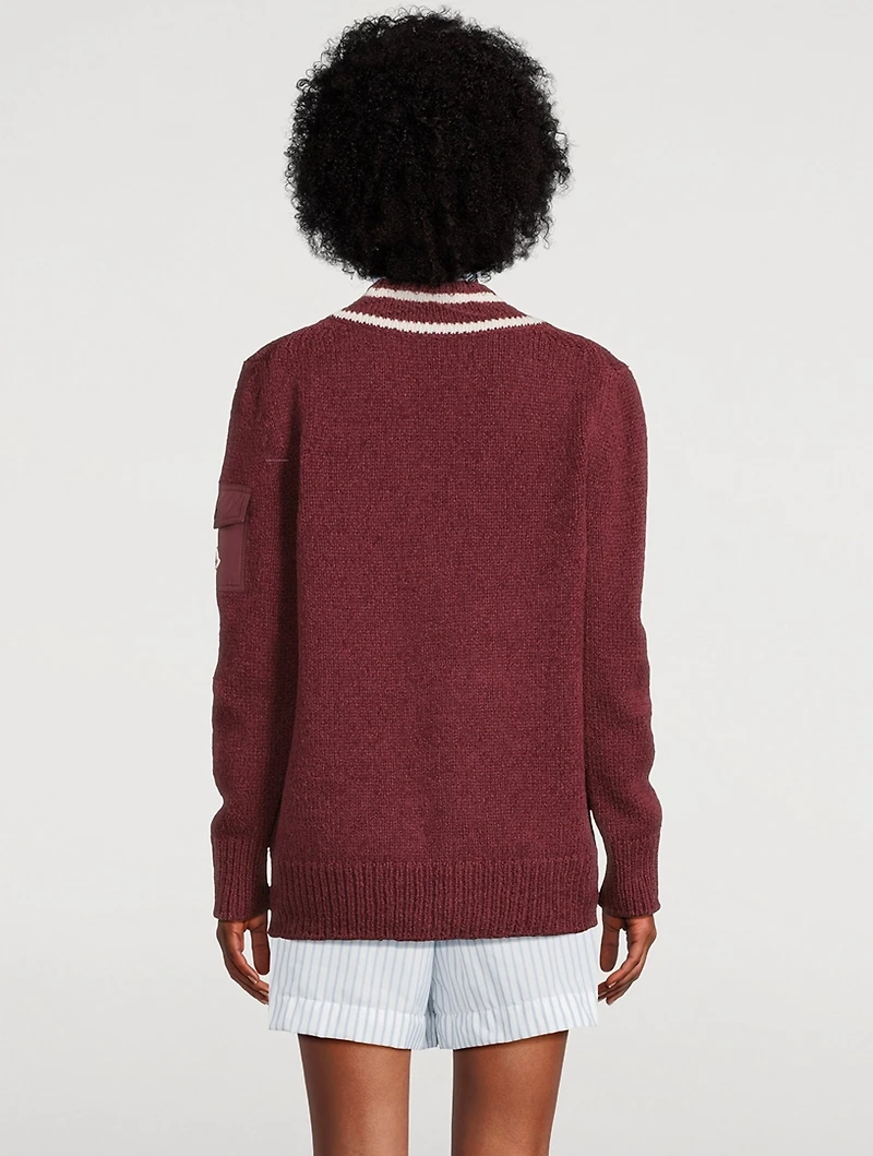 Wool-Blend Padded Sweater