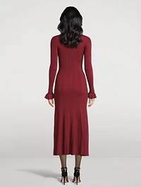 Rib-Knit Midi Dress