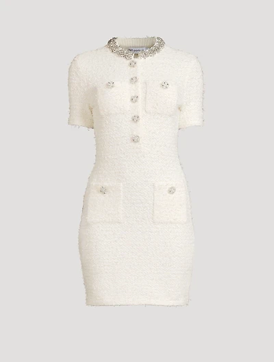 Embellished Bouclé Mini Dress