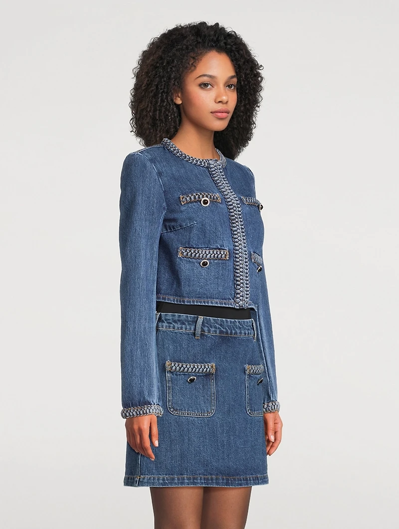 Braided Denim Jacket