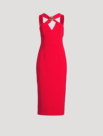 Cameron Cross-Front Midi Dress